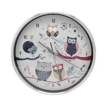 Hodiny Hodiny nástěnné HOR38L01 SOVY - CHOUETTES KIUB