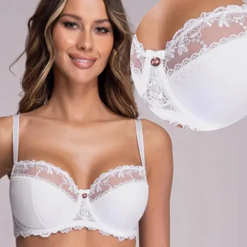 Dámské oblečení Ava podprsenka polovyztužená bílá velikost 70H