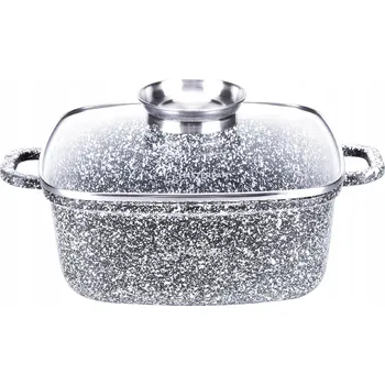 Hrnec HLINÍKOVÝ HRNEC ČTVEREC 20 CM ŽULOVÝ MRAMOR 2,8 L MASTERPAN MP-2106