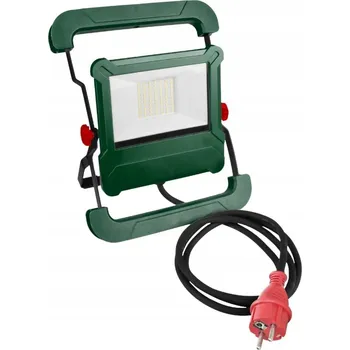 LED reflektor s AC 230 V zásuvkou, 4500 lm, 5000 K, IP54, zelený