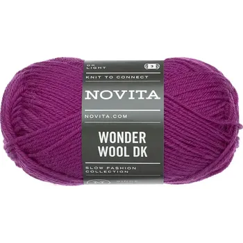 Příze Novita Wonder Wool DK 780 Fuchsiová (Vlněná příze Wonder Wool DK 780 Clove)