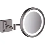 Hansgrohe AddStoris - Kosmetické nástěnné zrcátko s LED osvětlením, kartáčovaný černý chrom 41790340
