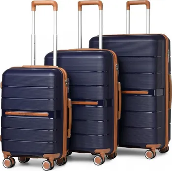 Modrá sada prémiových plastových kufrů "Diamant" - vel. M, L, XL