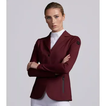 Jezdecké sako Dámské závodní sako Premier Equine Evinco Vínová 40