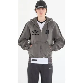 Pánská mikina Mikina Umbro by SlamJam Royal Arms Zip Masked Hoodie Smock Grey L