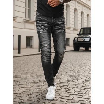 Pánské džíny Černé pánské džínové kalhoty UX3949 Velikost: 30