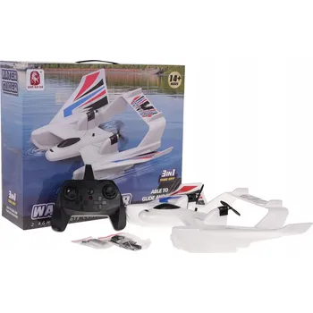 autíčko Dálkově ovládané letadlo Ramiz hydroplán EPP bílé 37x11x30 cm