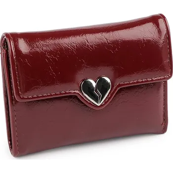 Peněženka Dámská peněženka srdce 9x11,5 cm, střední, 5 bordó