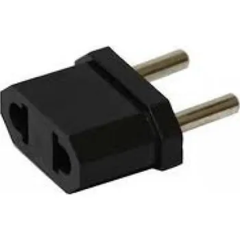 Bezpečnostní kamera Adaptér / redukce z USA zástrčky na PL zástrčku - ČERNÝ