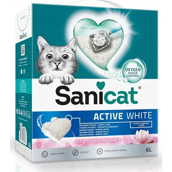 SANICAT Active White Lotus flower bentonitové stelivo bílá vůně lotosu 6 l