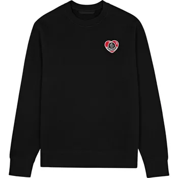 Pánská mikina MONCLER Heart Logo Black mikina L Černá