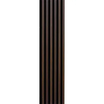 Obklad Egibi Akustický panel 270x30 cm černý podklad / lamely - Dub Tmavý 0,81 m2