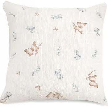 Dekorativní polštářek Mušelínový povlak na polštář 40x40 cm - Motýlci