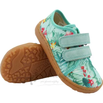Chlapecké sandály Dětské barefoot plátěnky Froddo G1700440-17 Mint - vel. 38