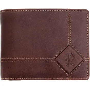 Peněženka Pánská kožená peněženka Poyem 5230 hnědá