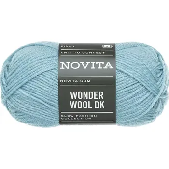 Příze Novita Wonder Wool DK 113 Světle modrá (Vlněná příze Wonder Wool DK 113 Soul)
