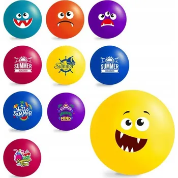 Obraz Gumový míč s potiskem 23 cm pro děti, mix barev