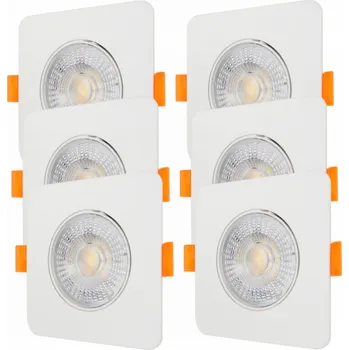Bodové svítidlo ECOLIGHT 6x halogenové LED stropní svítidlo zapuštěné CCT 6XEC61252