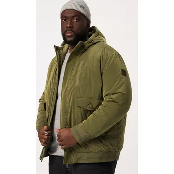 Pánská softshellová bunda STHUGE, Plus size STHUGE bunda bomber, kapuce, dvoucestné kapsy, do 8XL pro plnoštíhlé nadměrná velikost, 820406441-1453, zelený, 4XL, Plus size oblečení, Oblečení pro vysoké muže, Nadměrné velikosti, Oblečení pro plnoštíhlé.