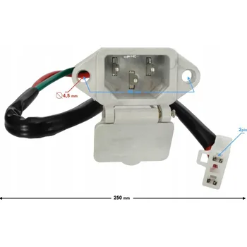 Elektrická zásuvka Nabíjecí zásuvka s krytkou pro elektrický skútr