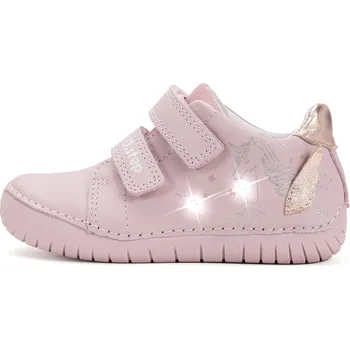 Dívčí polobotky DDstep Svítící kožené boty D.D.step S050-61970A Baby Pink Velikost: 25