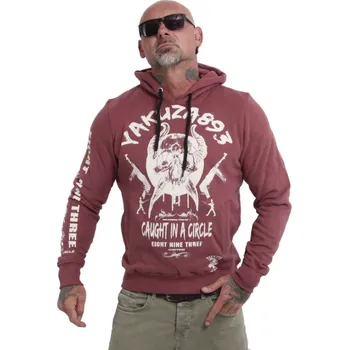 Pánská mikina Pánská mikina Yakuza HOB-10023 marsala velikost: 6XL
