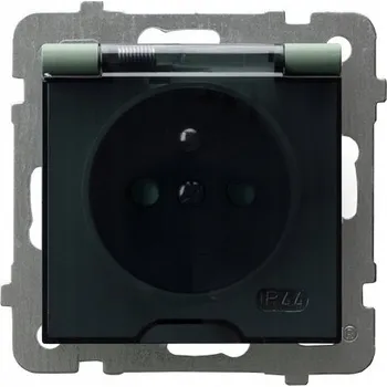 Elektrická zásuvka HERMETICKÁ ZÁSUVKA IP44 S KRYTKAMI OSPEL AS GPH-1GZP/m/84/d ZELENÁ MATNÁ
