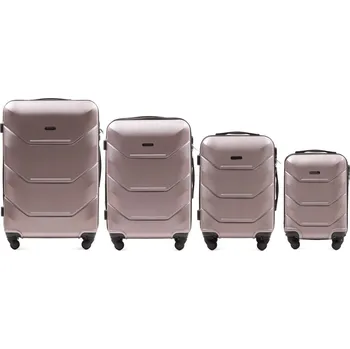 Rosegold sada 4 skořepinových kufrů PEACOCK 147, Luggage 4 sets (L,M,S,XS) Wings, Rose gold Velikost: Sada kufrů