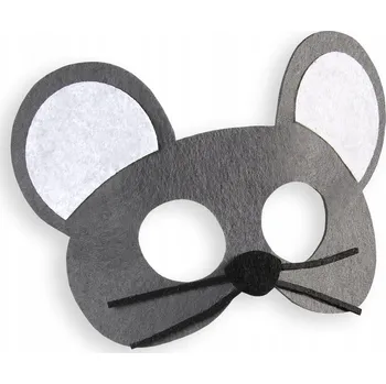 Karnevalová maska Maska na obličej Kraszek myš / myška látková zvířátka šedá
