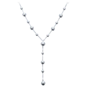 Souprava šperků MINET Elegantní stříbrný náhrdelník s kuličkami