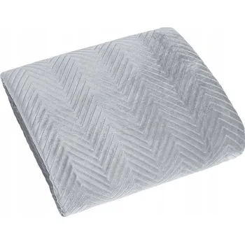 Přehoz na lůžko Přehoz na postel Eurofirany velur 220 cm x 240 cm stříbrný