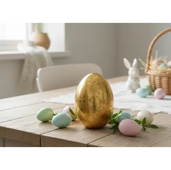 Velikonoční dekorace DOMLY Velikonoční dekorace výška 18 cm zlatá
