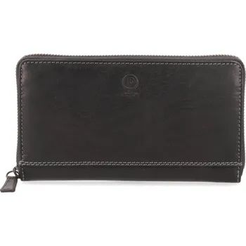 Peněženka Kožená peněženka penál na zip Poyem 5212 černá