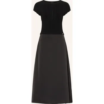 Dámské šaty Boss Dámské Šaty Ficella Z Kombinace Materiálů, černá, 34