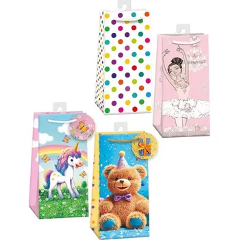 Deštník Argus Taška dárková 10x22x6cm papírová různé motivy 4 druhy