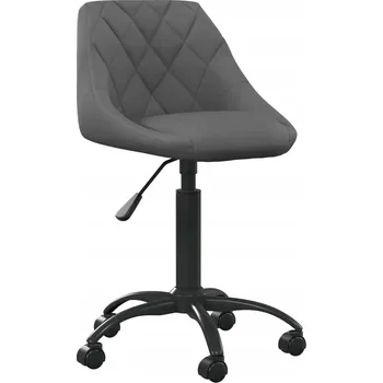 Kancelářská židle, tmavě šedá, potažená sametem