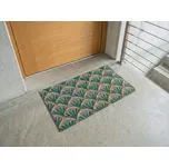 Rohožka zelená kokosová s protiskluzovou spodní stranou 45 x 75 cm protiskluzová dekorativní Beliani