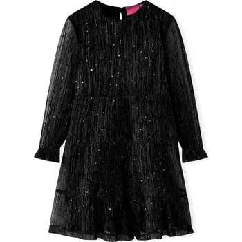 Dívčí šaty Dětské šaty s dlouhým rukávem černé 11614884