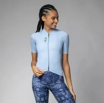 Sport ALÉ Cyklistický dres s krátkým rukávem - PRAGMA COLOR BLOCK - světle modrá XL