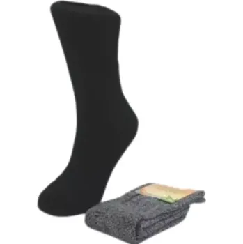 Dámské ponožky Froté bambusové ponožky s ionty stříbra - vel. 35 - 37 šedý melír