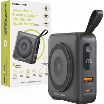 Powerbanka Powerbank adaptéry UK EU AUS, Mobile Origin 10000mAh USB-C USB-A pro MagSafe