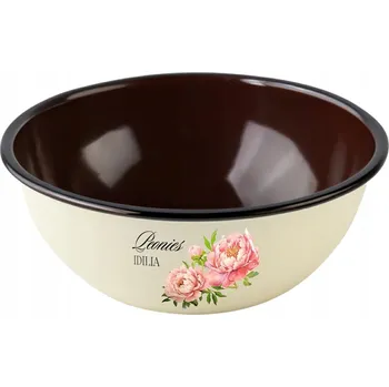 IGMAR SMALT Smaltovaná mísa kulatá kuchyňská PIVOŇKA 2,5 l 25x8 cm