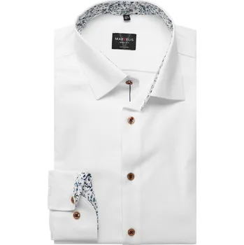 Pánská košile Marvelis Body Fit Level 5 společenská košile 754819 00 Bílá 44