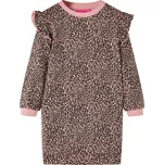 Dětské mikinové šaty středně růžové 10414430