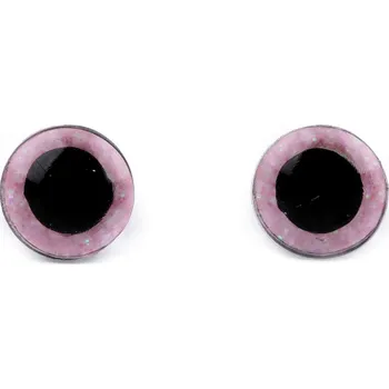 Oči glitrové s pojistkou Ø10 mm, malé, 4 (22) pudrová AB