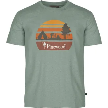 Pinewood Pánské lovecké tričko Finnveden Recycled Outdoor Velikost: 3XL AquaGr.Mel Campsite