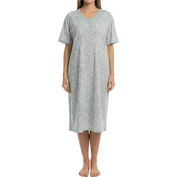 Body Bavlněná noční košile nad kolena Bára 6560 3XL světle šedá