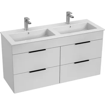 Koupelnový nábytek JIKA Cube - skříňka, vč. umyvadla 1200x430 mm, 4 zásuvky (H453662176...1) Barva: Antracit matný