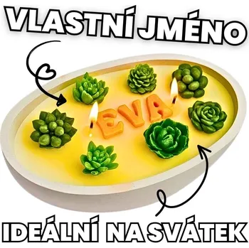 Svíčka Vonná svíčka ke svátku se jménem | 320 ml | Svíčkománie3D