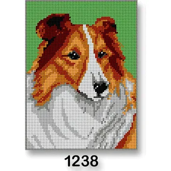 Vyšívací vzor Vyšívací předloha, obrázek na vyšívání 70246/1238, kolie na zelené, 18x24cm